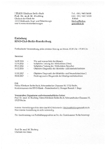 Einladung Termine und Themen
