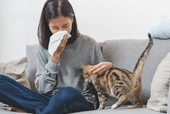 Jugendliche reagiert allergisch auf Katze